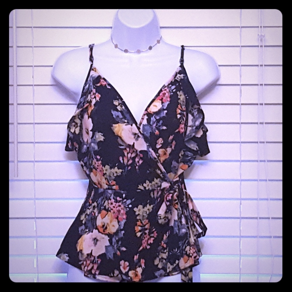 V-neck Wrap Tie Top
